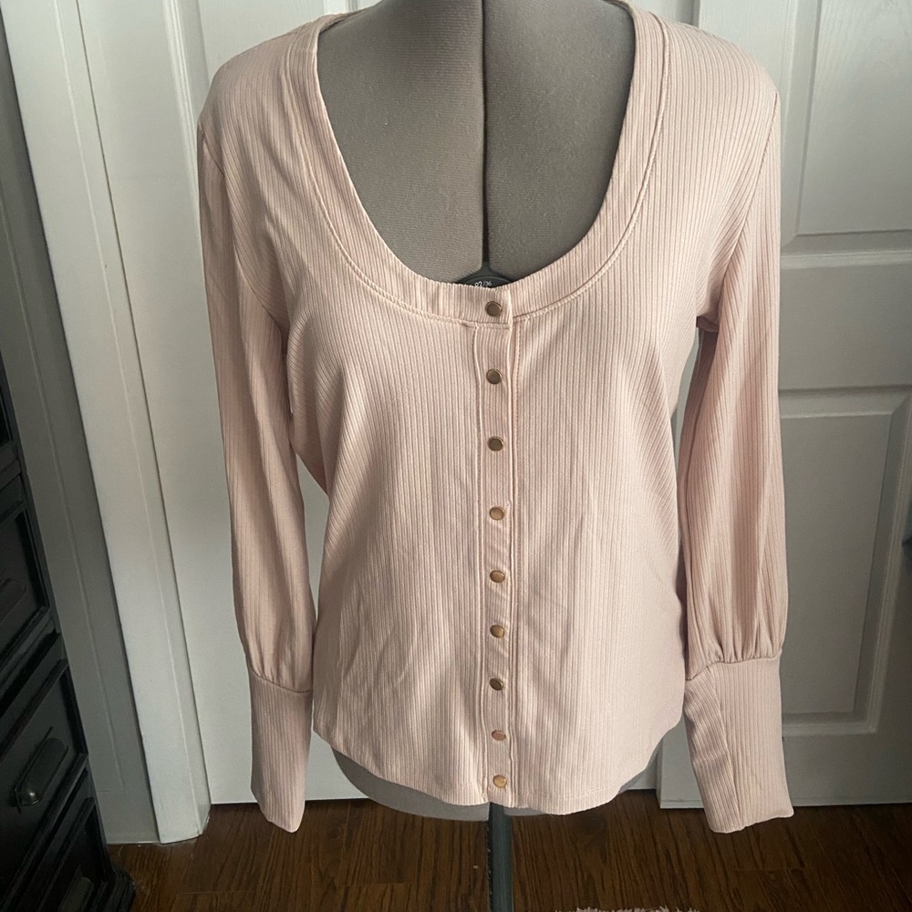 Jennifer Lopez Blush Button-Down Shirt